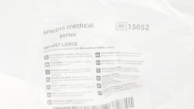 Smiths Medical 15052 Portex Infant Anesthesia Face Mask w/Hook Ring, Large